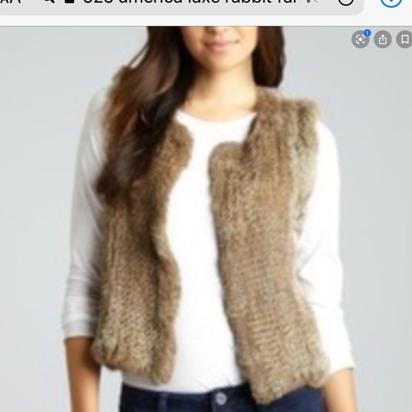 525 American Luxe Rabbit Fur Vest Small - Picture 2 of 9